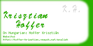 krisztian hoffer business card